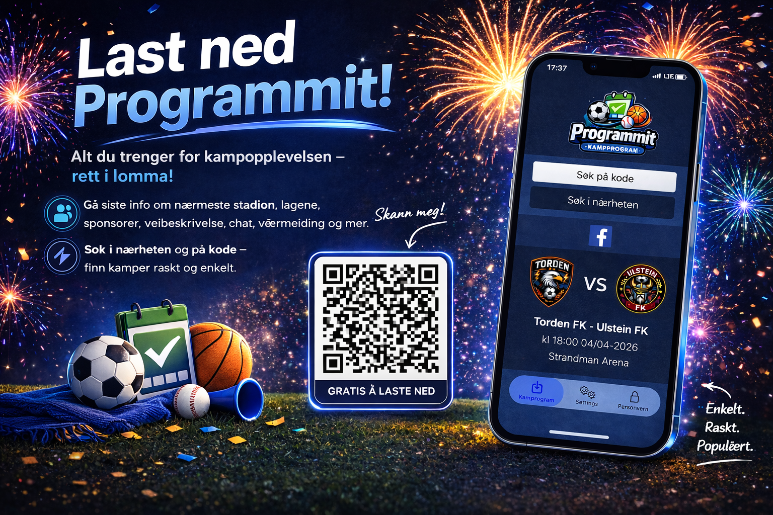 Programmit reklame og QR